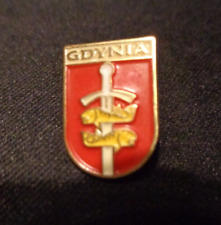 Vintage Gdynia Polish City Poland Heraldic Crest Coat of Arms Pin Badge picture