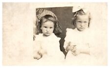 Vitg. Real Picture Early 1900's Postcard Two Young Girls - U-43 picture