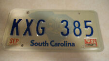 1982 South Carolina license plate picture