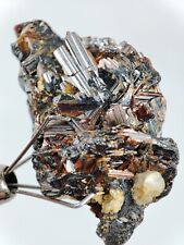 34 CT Sagenite Var Rutile Crystals on Matrix Hematite With Nice Luster - PK picture