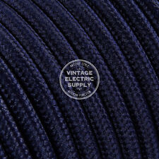 Navy Round Cloth Covered Electrical Wire - Braided Rayon Fabric Wire picture
