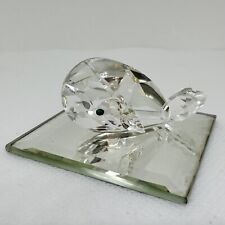 Crystal Whale Figurine On Mirror Stand - About 1- 1.5 Inches Tall picture