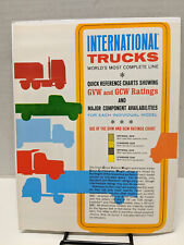 1960s International Trucks Quick Reference Charts GVW GCW Ratings Brochure picture