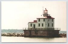 Lighthouse In Ashtabula Harbor Ohio~Publ Marine Museum~MWM Dexter~Vintage PC picture