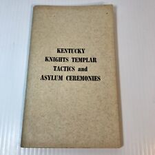 1959 Kentucky Knights Templar Tactics and Asylum Ceremonies Manual Book 72 Pages picture