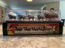 Budweiser Clydesdale Eight Horse Hitch Ertyl Collectible Mechanical Operation picture