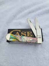 Case xx USA 2 Blade Trapper Knife Abalone Corelon NIB picture