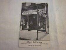 Postcard Advertisement Harvey L Seltzers Clothing Store Cumberland St Lebanon PA picture