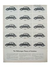 1962 vintage Volkswagen Beetle Evolution Of The Beetle, No Changes  picture