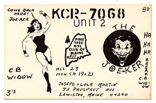 Vintage QSL Radio Card - CB Widow and The Joe-ker Lewiston, Maine picture