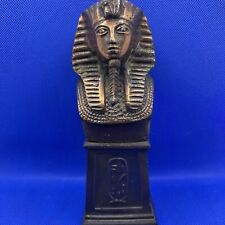 Vintage Egyptian King Tut Copper Plated Metal Sculpture Figurine 6 5/8