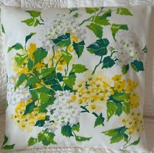 Vintage Wilendur Tablelcoth Pillow Cover - Yellow & White Verbena picture