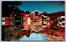 Mill Pond Autumn Historic Hanford Mills Museum East Meredith New York Postcard picture