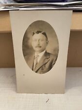 Vtg Postcard Real Photo Mustached Man Fred Drager  picture