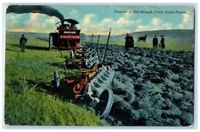 c1910's Plowing 16 Feet Through 7 Inch Virgin Prairie Reeves Unposted Postcard picture