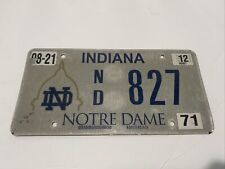 Indiana Notre Dame 3 Digit License Plate  ND827        LP picture