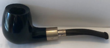 Beautiful Imported Italian Pipe, 40 years old, Black/Silver, Barely Used picture