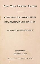 1951 NEW YORK CENTRAL RAILROAD CATECHISM FOR SIGNAL RULES -EE-85 picture