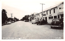 c.1940 RPPC Stores & Early Cars Main? St. Ormond FL picture