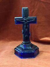 Christian Cross made of glass. Russian Empire 1890s religion (restored) picture
