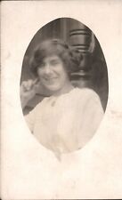Lady in a Portrait Studio RPPC POSTCARD Divided Back 724 picture