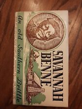 SAVANNAH BENNE OLD SOUTHERN BRITTLE 1LB CANDY BOX 1930'S ERA/HTF/EXC COND/INFO picture