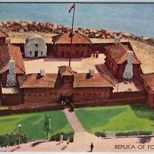 1933 Chicago, IL Replica of Fort Dearborn Postcard #106 Century of Progress A205 picture