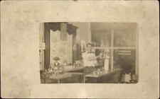 Brewster Cancel KS Soda Fountain Drugstore Man Filling Glass c1910 Real Photo RP picture
