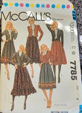 Vintage McCall's Misses Junior And Petite Jacket And Skirt 21 Pattern Pieces 80s picture
