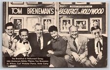 Famous~Tom Breneman Breakfast In Hollywood Gang~ABC Radio~Vintage Postcard picture