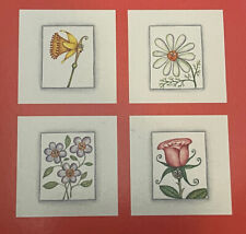 VTG 2000 GraphiqueDeFrance Floral 12 Notecards w/ Envelopes 4.75''x4.75'' picture