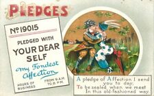 UK Scotland C-1910 Pledge of affection romance Postcard 22-6851 picture