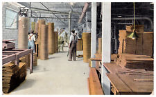 Postcard Department of A Wood Veneer Factory Lorain Ohio OH Posted 1912 Antique picture