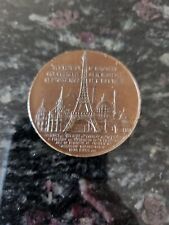 1889 Bronze Eiffel Tower Souvenier Coin 1st Stage picture
