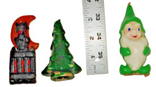 Lot of 3 Small Vintage Gurley Candles GC Xmas Tree / Gnome / Halloween  picture