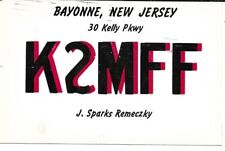 QSL  1957  Bayonne    New Jersey    radio card picture