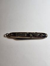 Vintage Florida Seahorse Souvenir Plain Edge Folding Keychain Pocket Knife picture