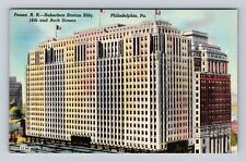 Philadelphia PA-Pennsylvania, Suburban R.R. Station Building, Vintage Postcard picture