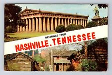 Nashville TN-Tennessee, General Banner Greetings, Vintage c1957 Postcard picture
