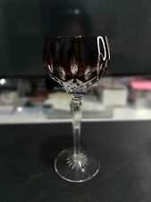 Waterford Crystal Clear Deep Cut Clarendon Ruby Red Wine Glass picture