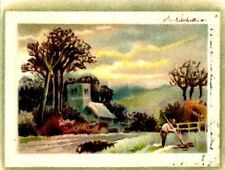 1901 Christmas Winter Farm Man  Davidson Bros. Embossed Postcard (A20) picture