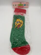 Vintage 1980’s Big Bird Christmas Stocking Sesame Street 20” Knit 1988 NEW picture