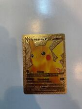 Pokemon Card Pikachu V Gold Foil 170/185 HP190 Blue Streak Misprint W/ Top Load picture