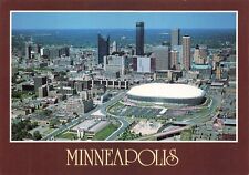 Postcard MN Minneapolis Hubert H. Humphrey Metrodome NFL MLB Vikings Twins Home picture