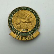 1968 Santa Barbara Badge National Horse Flower Show Pin Vintage Official Rare picture