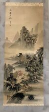 Vintage Japanese/Chinese Painting Hanging Scroll Mountain Landscape Signed A05 picture