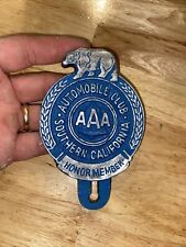 AAA License Plate Topper Frame Metal California Patina Bear Car Auto Collector picture