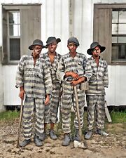 Georgia Prison Chain Gang in 1905 RARE COLOR Photo 600 picture