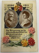 Silver Wedding 1886 to 1911 Koenigspaar 1911 P Schnorr Postcard picture