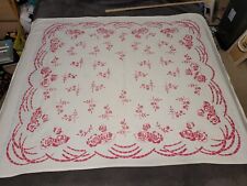 Vintage 1940s Rectangle Tablecloth 48